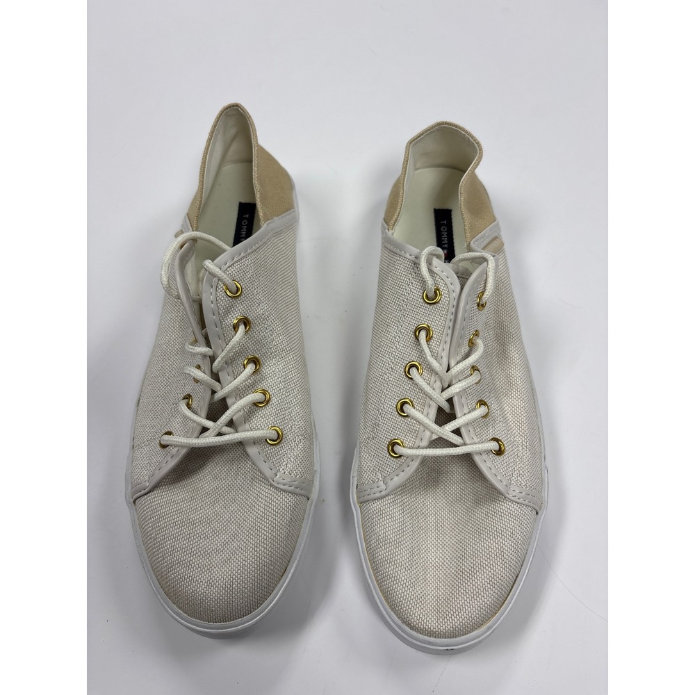Tommy Hilfiger Womens TWFLIP4-M Cream Tan Textile Low Top Sneakers Size 9.5 M